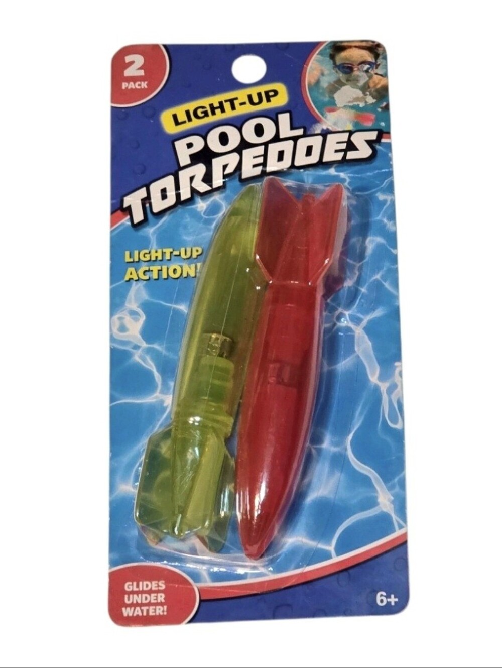 NEW Set of 2 Swimways 5 inch Light-up Pool Torpedo Dive Toys